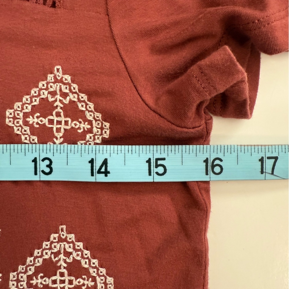 American Eagle Soft & Sexy Rose Pink Mauve Embroidered Square Neck Top Size SM - Picture 10 of 10